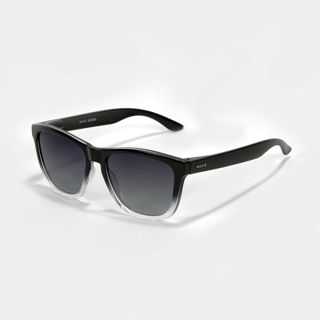 Waxx Wayfarer Style Unisex Sunglasses Black Gradient Frame & Black Lenses